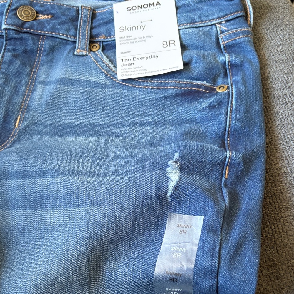 SONOMA Dark Blue Women’s Skinny Jeans with Faded Wash